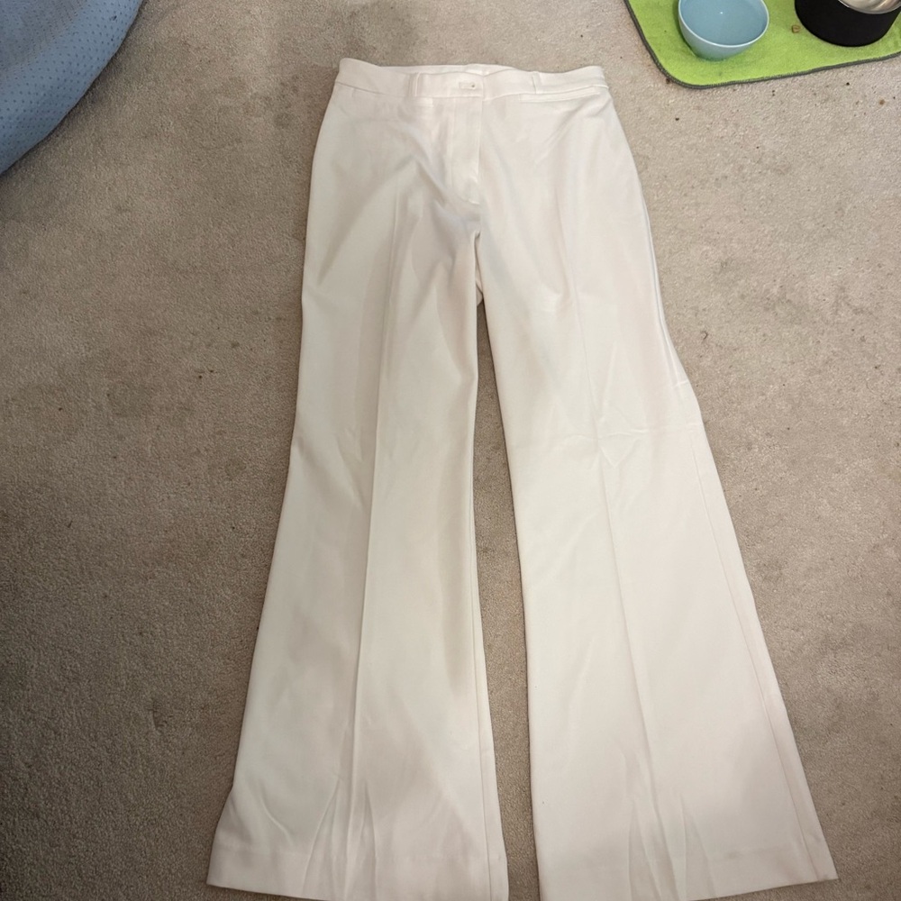 H&M  White Flared Pants. Size 8